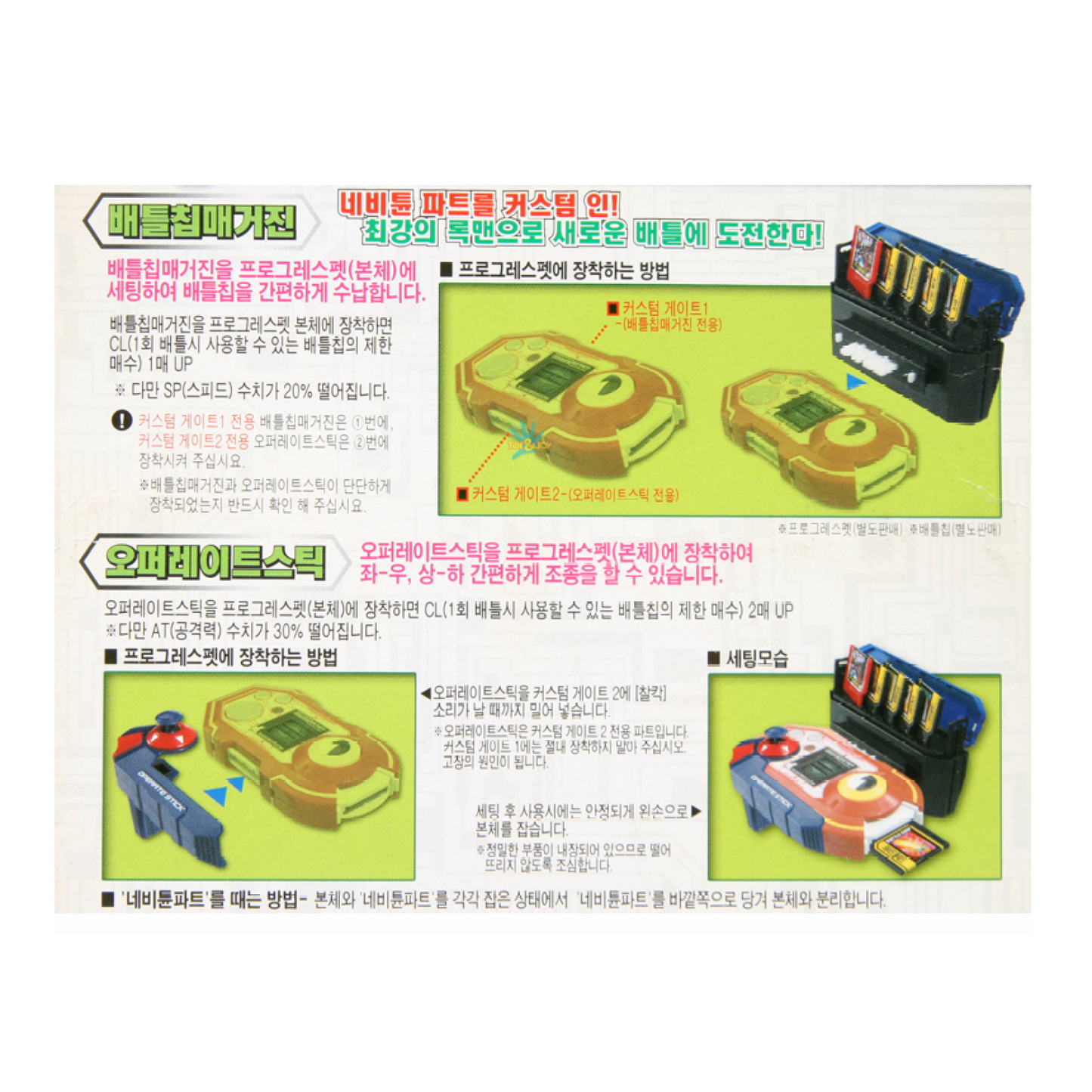 TAKARA ROCKMAN EXE (MegaMan) 'Attack Scope & Operate Stick' for Progress Pet