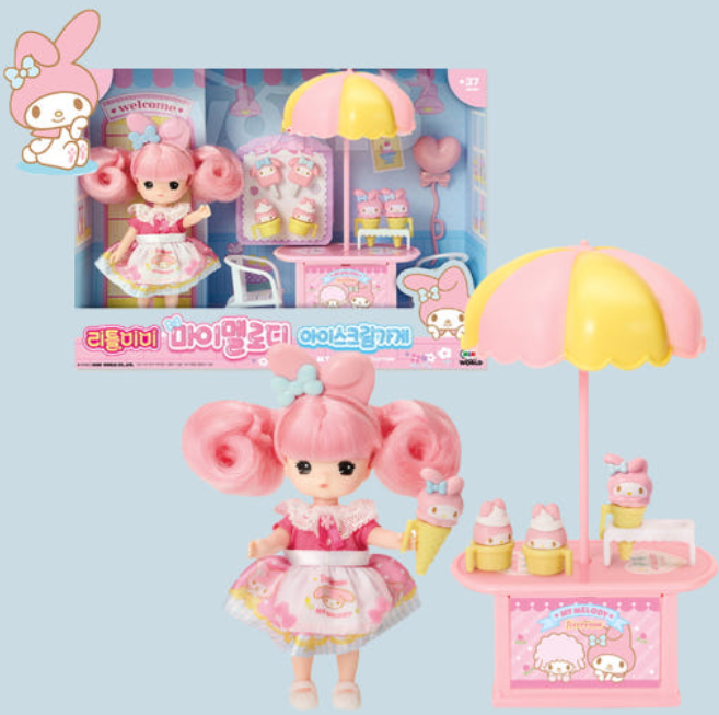 Sanrio Characters x Little Mimi MY MELODY ICE CREAM STORE Doll Figure Licensed