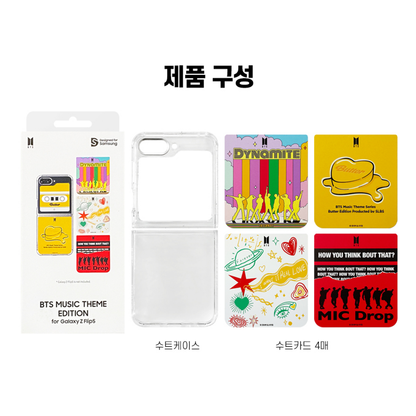 BTS X Samsung Suit Case With Flip Suit Card 4pcs Set For Galaxy Z Flip5
