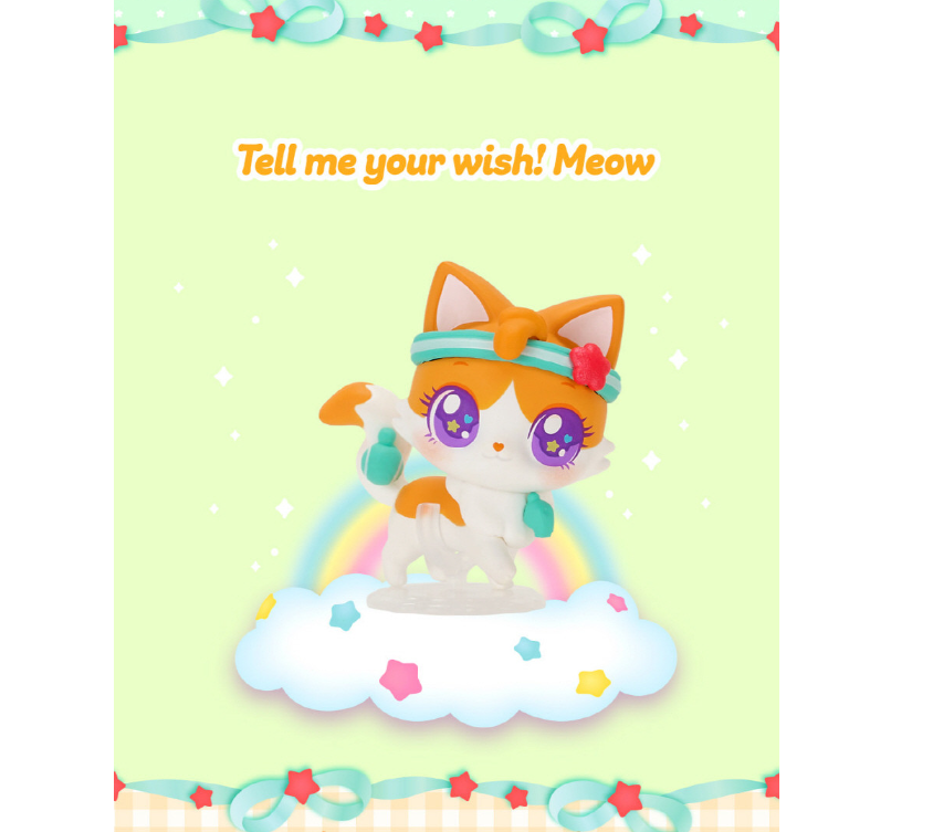 WishCat Figure ROLYMEOW Korean Animation Wish Cat Toy 2024 New