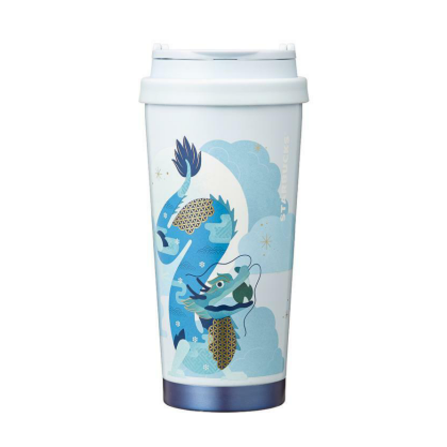 STARBUCKS KOREA 2024 * new year SS Elma Blue Dragon Stanley tumbler 473ml