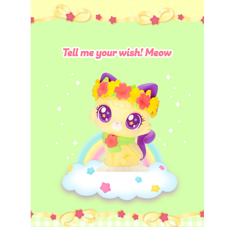 WishCat Figure ALOHAMEOW Korean Animation Wish Cat Toy 2024 New