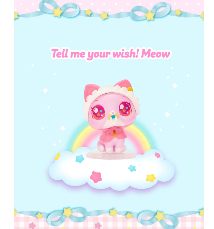WishCat Figure BEBEMEOW Korean Animation Wish Cat Toy 2024 New