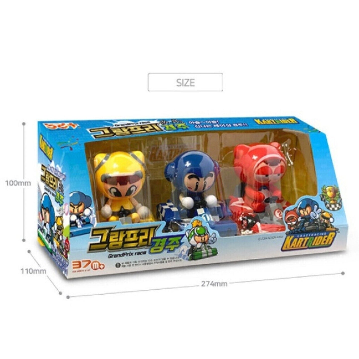 Crazyracing Kartrider Toy 3 Set Race Action Figure Korean Game Toy