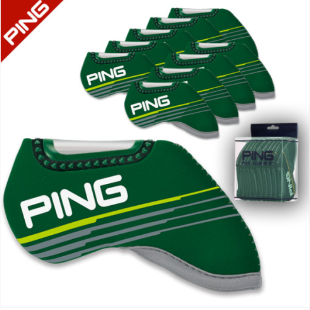 2024 PING New Designed Premium Golf 9PCS Head Cover Black for Iron Club Glove