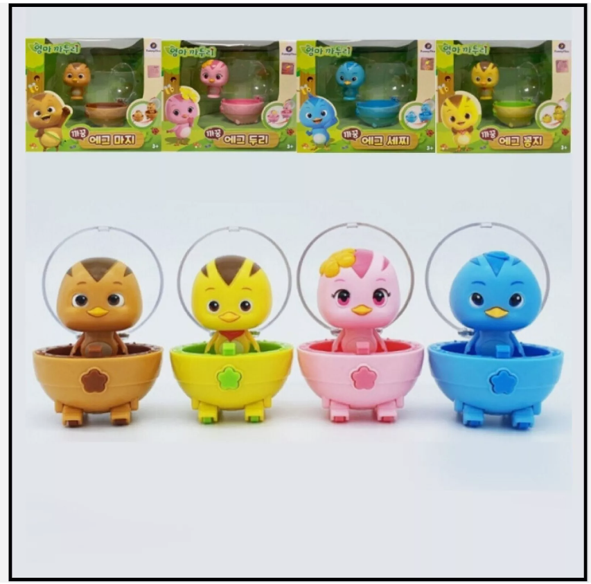 MOM KATURI Peekaboo Egg Figure Bobby Duri Jack Chip 4set Korean TOY