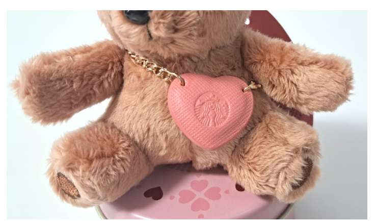 Starbucks Korea 2024 Be Mine Bear Fabric Key Chain Valentine Promotion keychain