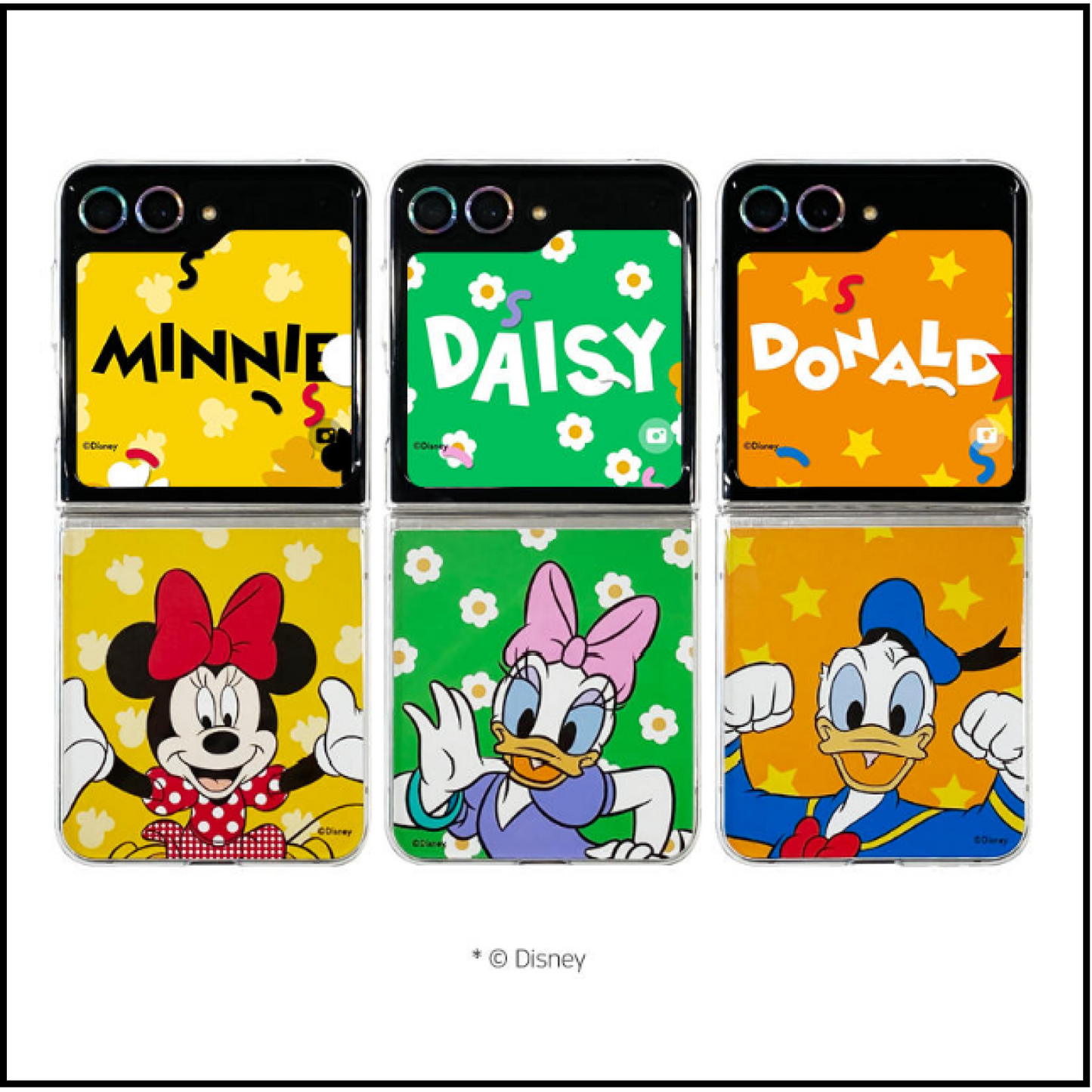 Samsung Galaxy Z Flip5 Flip Suit CARD DISNEY 3PC SET Donald Minnie Daisy