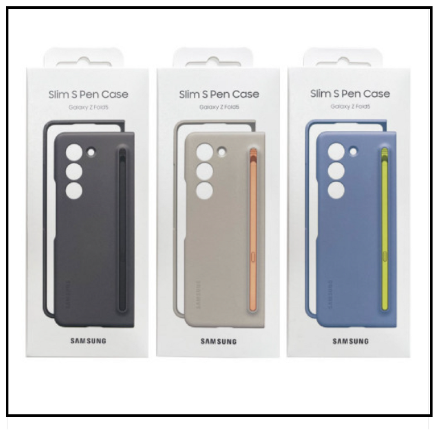 Original Samsung Galaxy Z Fold5 Slim S-pen Case Built-in S Pen Holder EF-OF94P