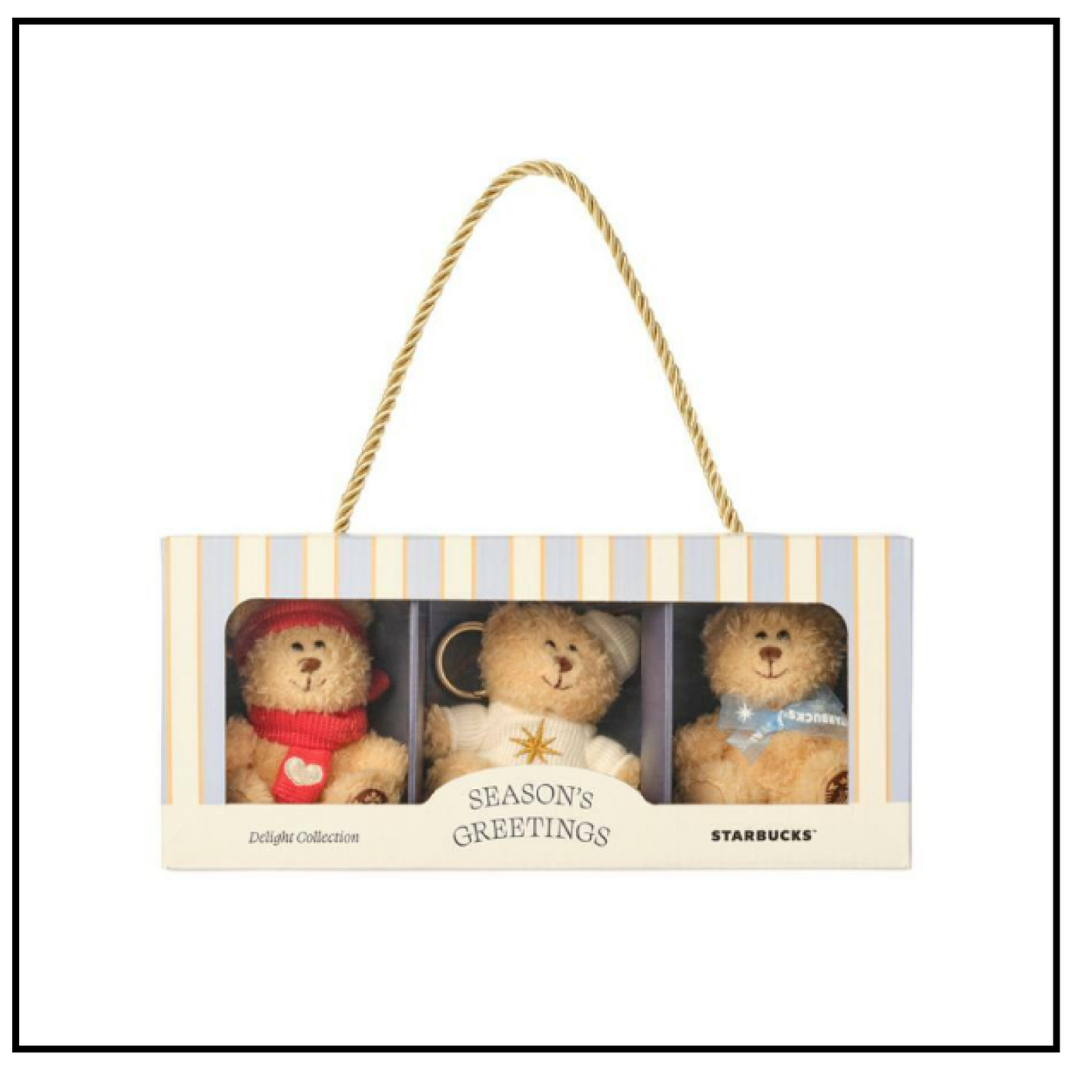 Starbucks Korea 2024 Holiday Delight Bearista Keychain set