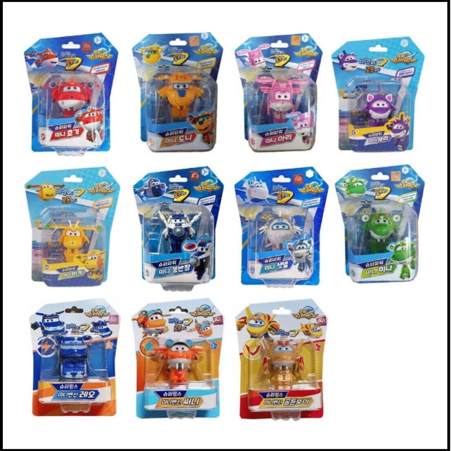 Mini Super Wings Super Power Transformer Robot Action Figure Korean Toy 11 type