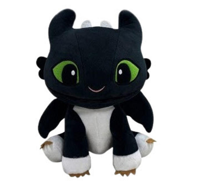 How To Train Your Dragon 3 Toothless Light Fury Plush Doll with Tag 25cm