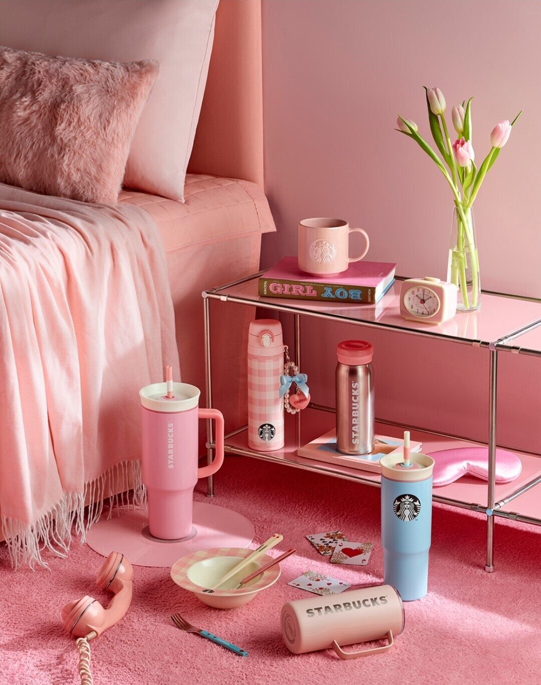 Starbucks Korea SS Sweetie Pink Hobby ColdCup 355ml 2025 V-Day Limited MD