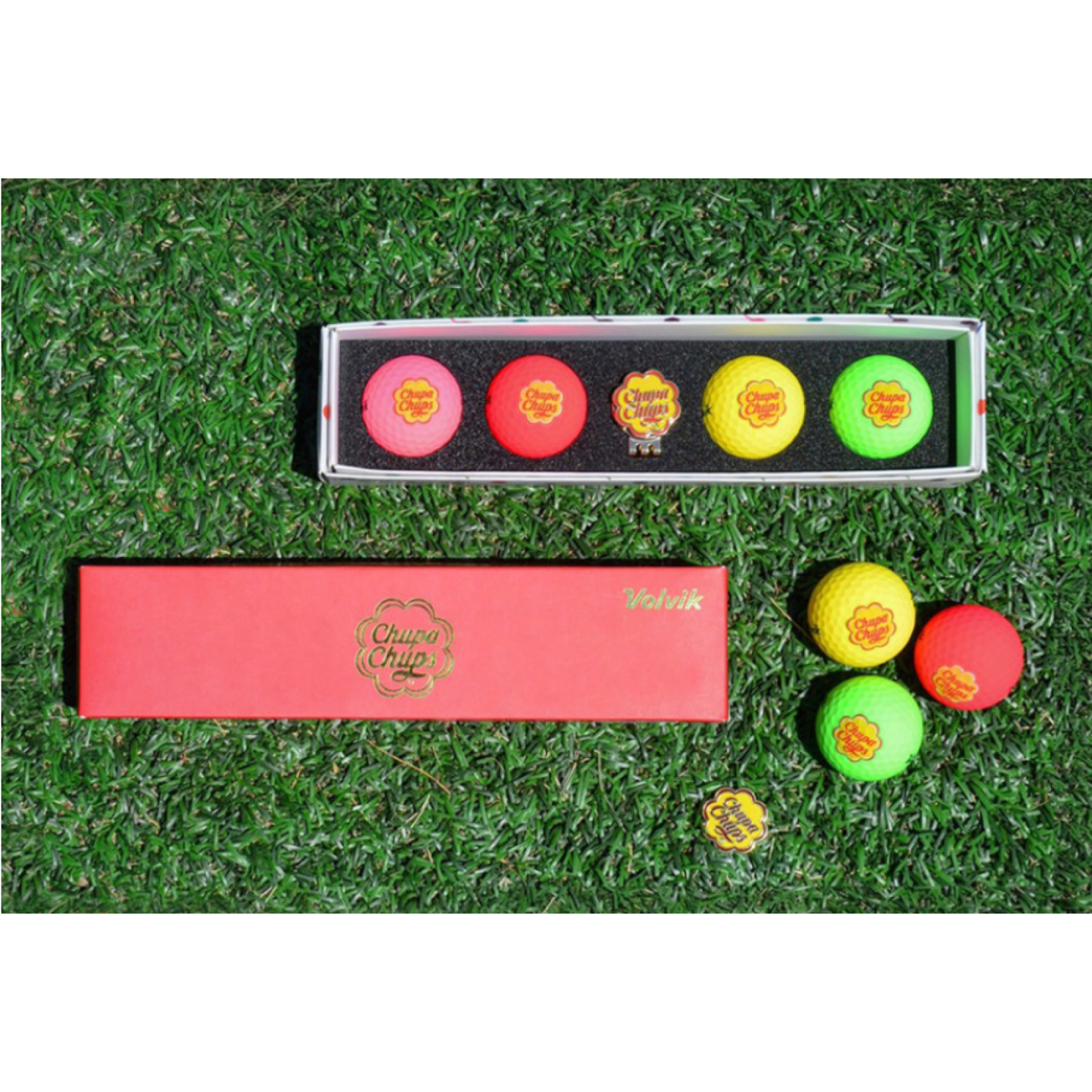 Volvik x Chupa Chups Collable Color Golf Ball 4 PCS SET