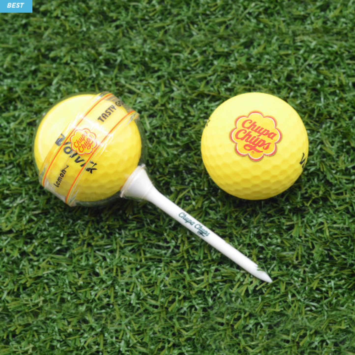 Volvik Premium Ball x Chupa Chups 5 Color Golf Ball Stick candy