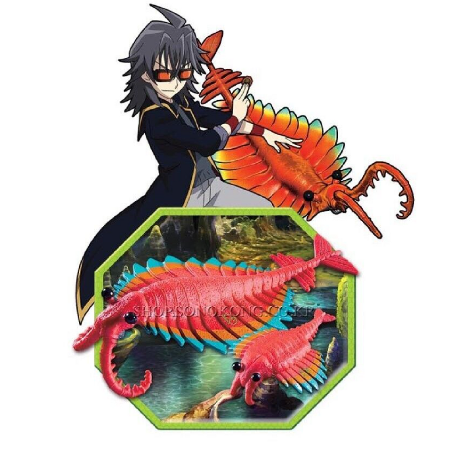 Dino Mecard Double Figure ANOMALOCARIS ANOMALO Dinosaur Tinysaur Set Sonokong