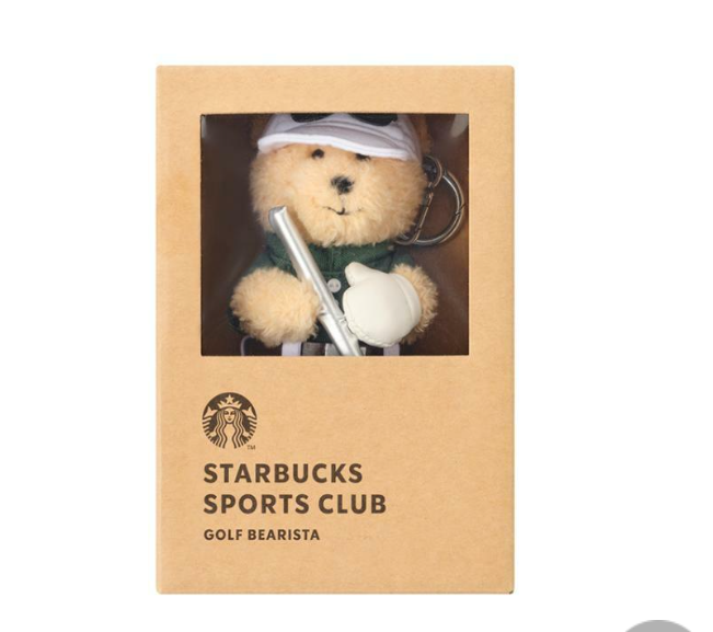 Starbucks Korea 2025 Starbucks Golf Bearista Keychain (Male)
