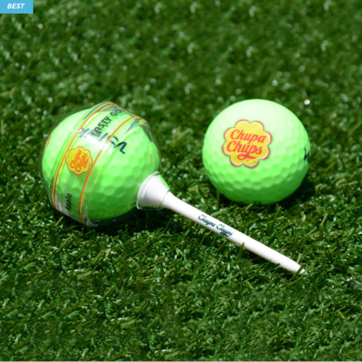 Volvik Premium Ball x Chupa Chups 5 Color Golf Ball Stick candy