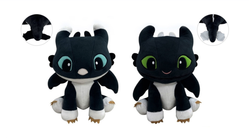How To Train Your Dragon 3 Toothless Light Fury Plush Doll with Tag 25cm