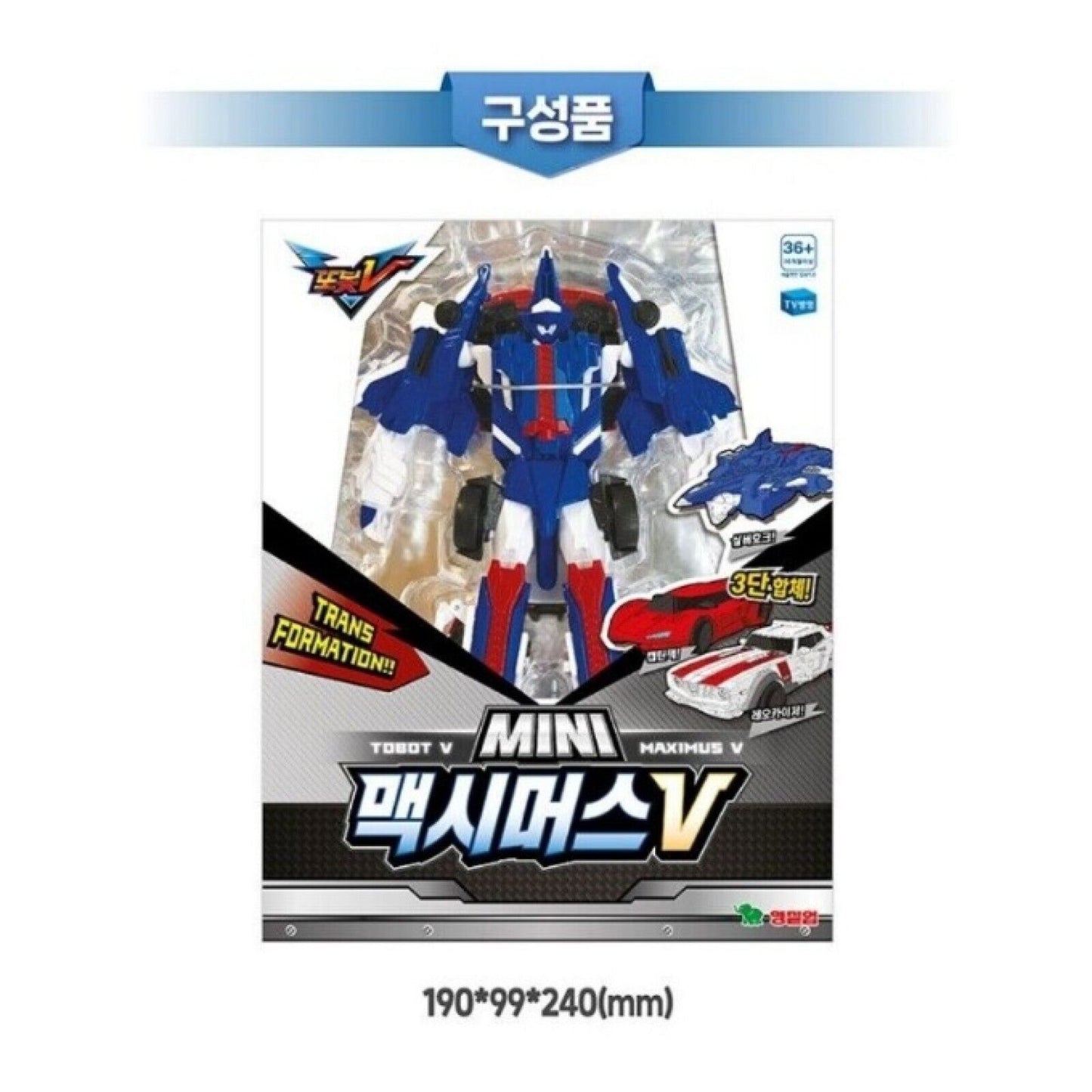 Tobot V Mini MAXIMUS V 3-Step Combination Transformer Car Robot Action Figure