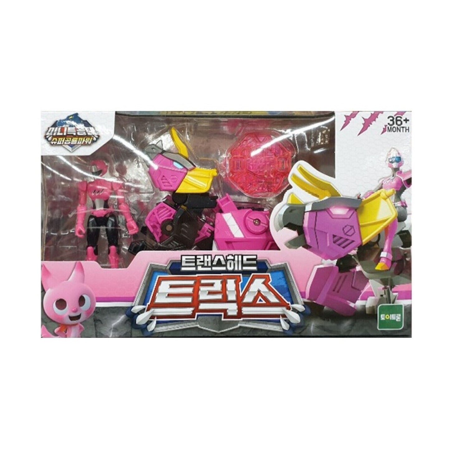 Miniforce Super Dino Power TRANS HEAD TRIX Transformer Robot Figure Toy