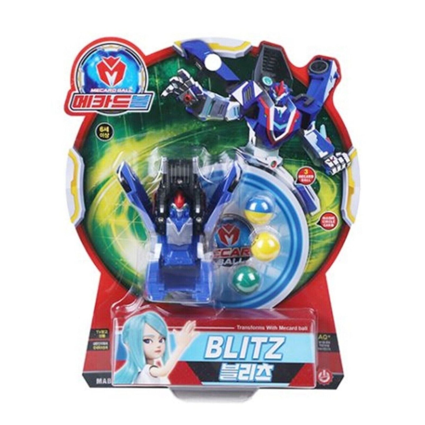 Mecard Ball 24 Types Turning Car Mecanimal Transformer Robot Kids Toy Animation