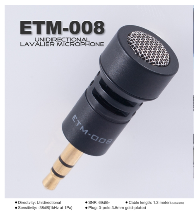 EDUTIGE Uni-Directional Microphone ETM-008 Plus + Furry Windscreen (EWS-004)