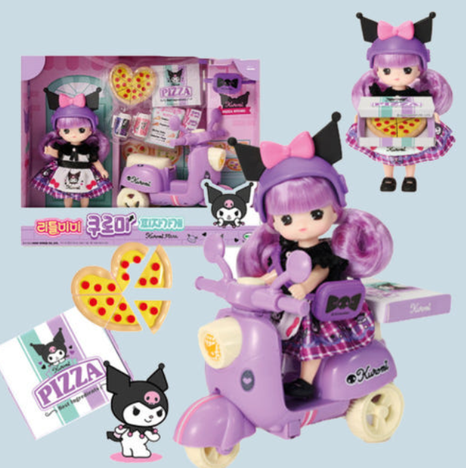 Sanrio Characters x Little Mimi Kuromi Pizza Place Figure Doll Toy