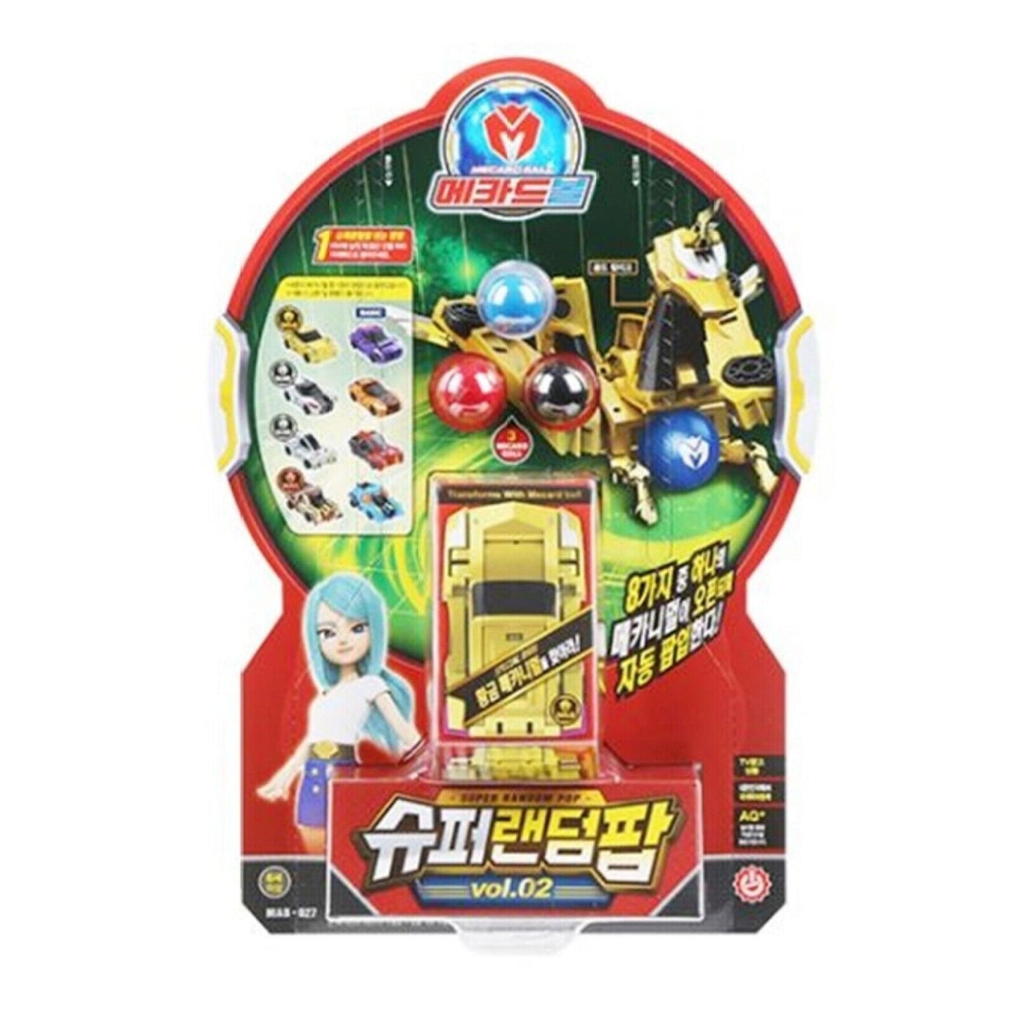 Mecard Ball 24 Types Turning Car Mecanimal Transformer Robot Kids Toy Animation