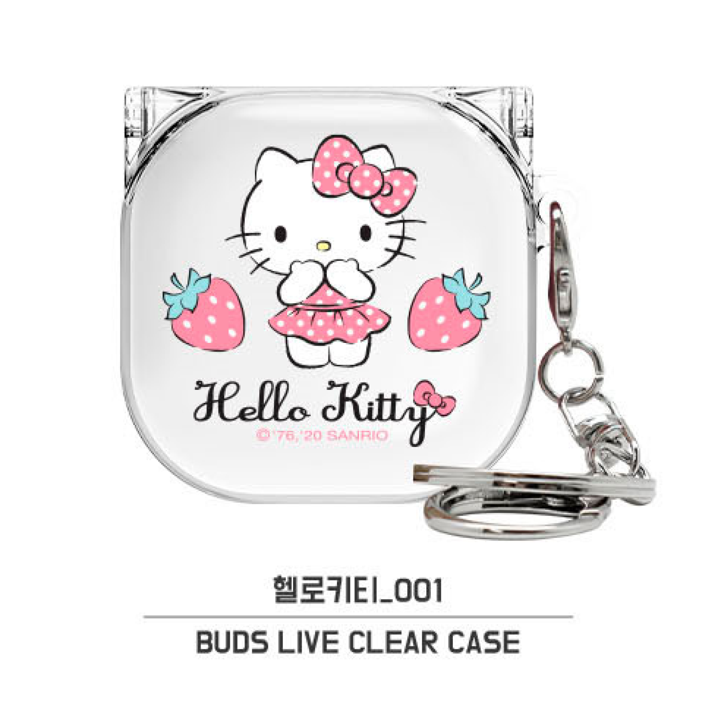 Samsung Galaxy Buds2/Pro/Live sanrio HELLO KITTY Clear Keyring Cover Case