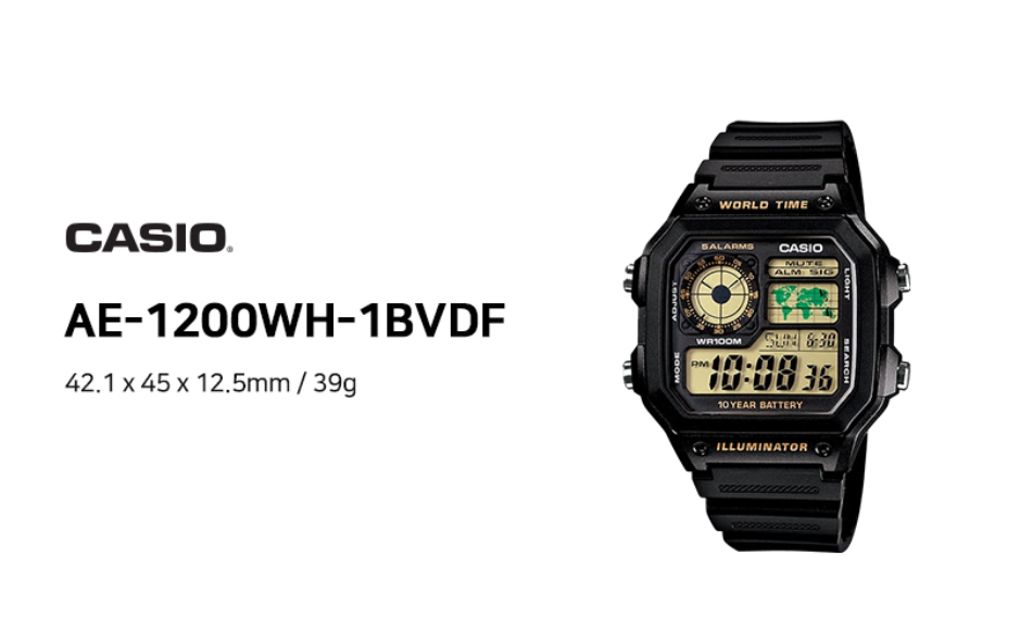 CASIO Unisex Wrist Watch AE-1200WH-1BVDF