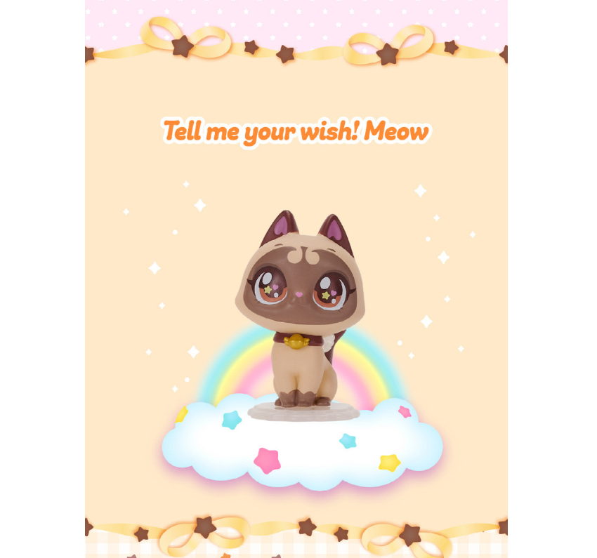 WishCat Figure FLYINGMEOW Korean Animation Wish Cat Toy 2024 New