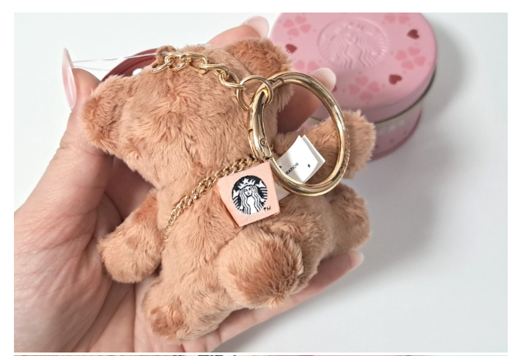 Starbucks Korea 2024 Be Mine Bear Fabric Key Chain Valentine Promotion keychain