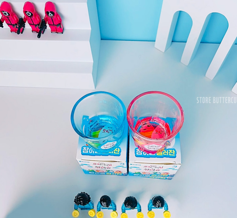 Squid Game Younghee Jinro Chamisul Soju Korean Drinking Game Toy Figure & 1 Cup