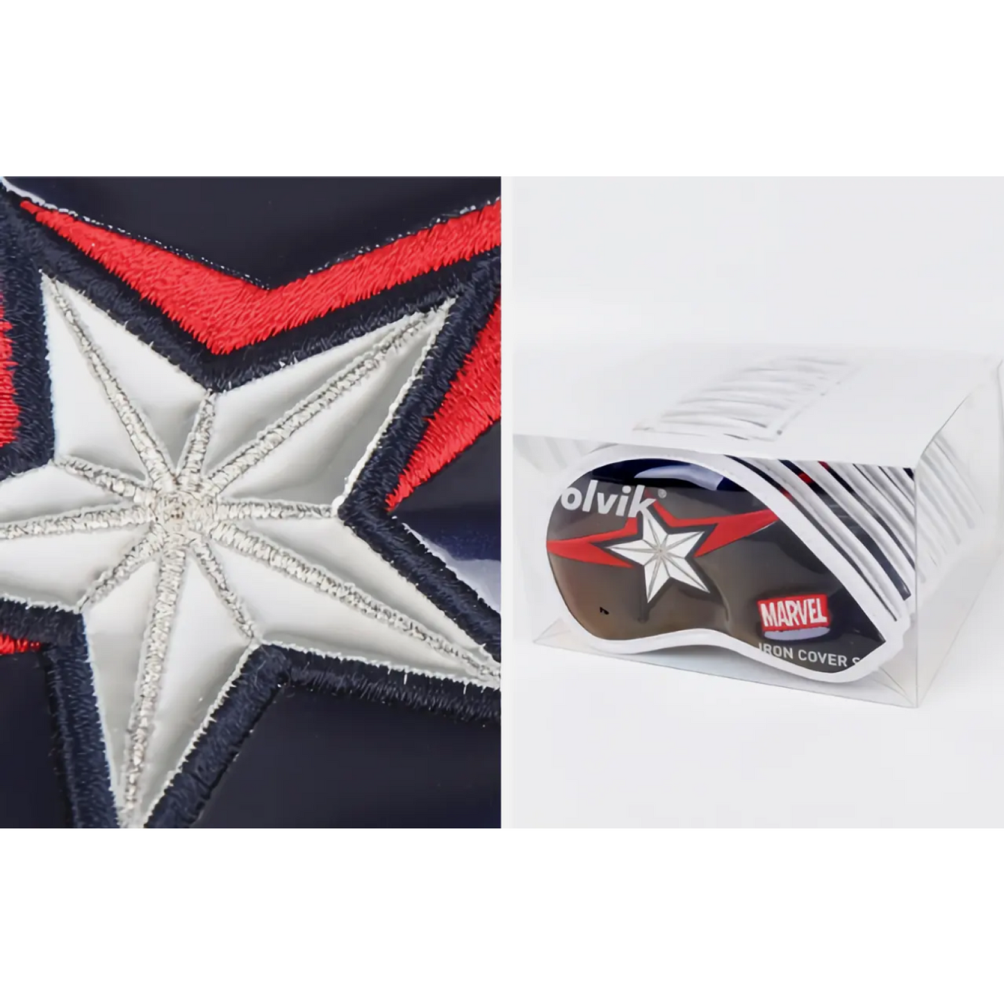 New Volvik Marvel Golf Captain America Iron Head Cover 9Pcs for Club Authentic