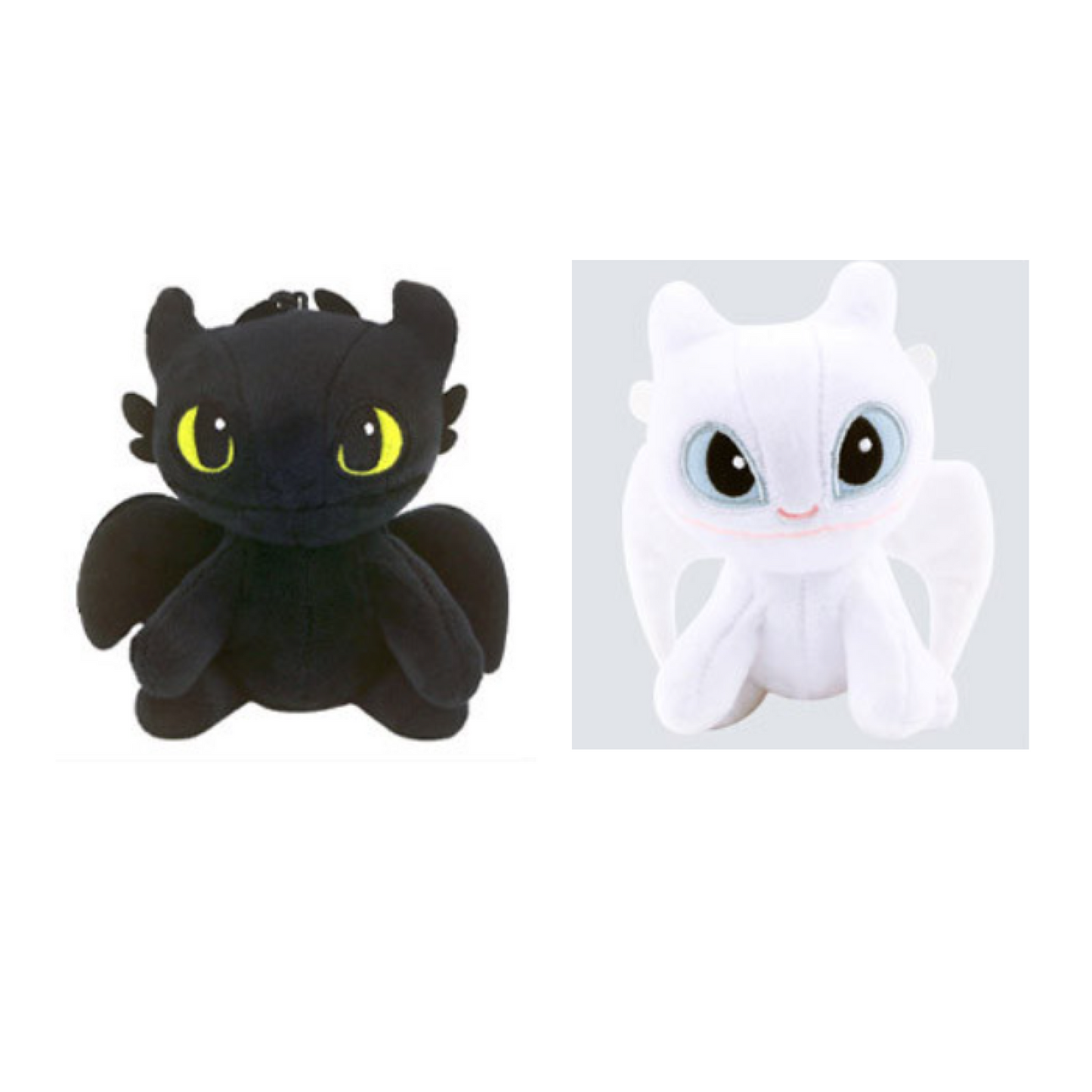 How To Train Your Dragon 3 Toothless Light Fury Keychain keyring Plush Doll 12cm