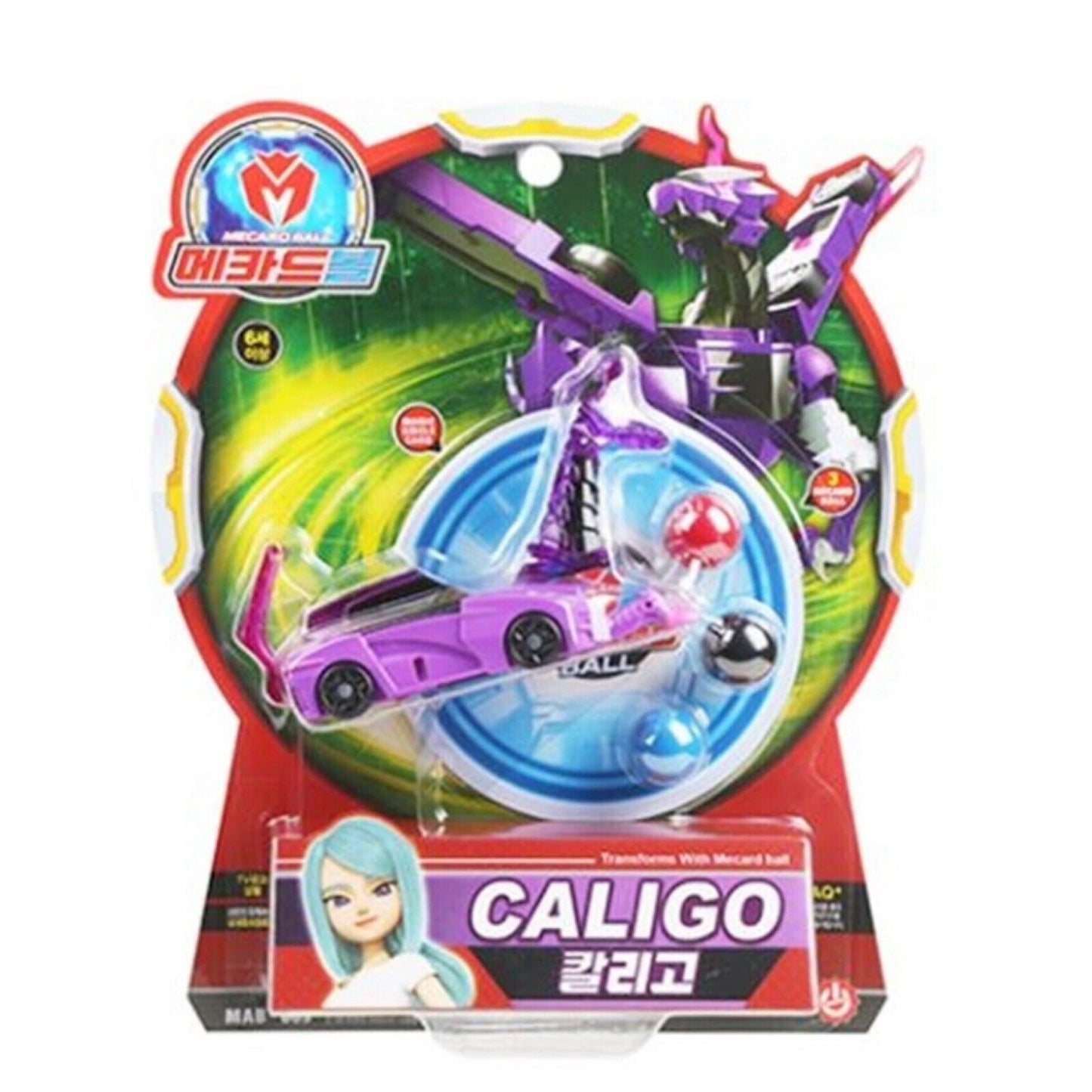 Mecard Ball 24 Types Turning Car Mecanimal Transformer Robot Kids Toy Animation