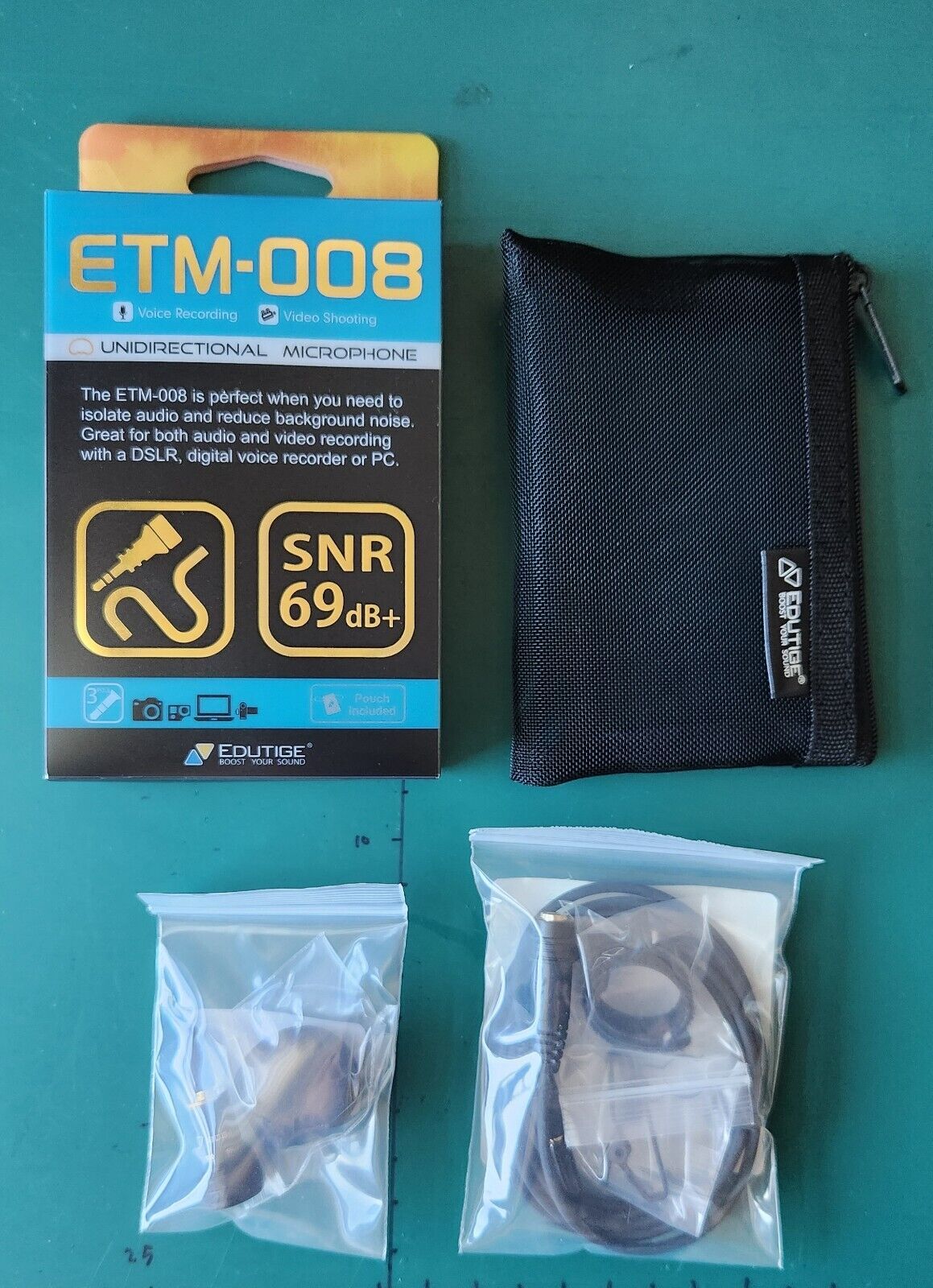 EDUTIGE Uni-Directional Microphone ETM-008 For Digital Voice Recorders