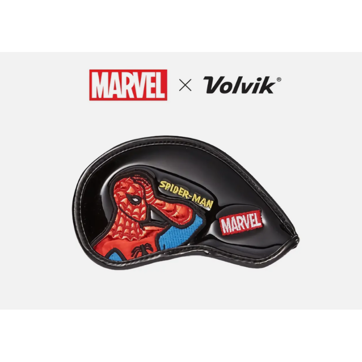 New Volvik Marvel Spider Man Golf Iron Head Cover 9Pcs Glove for Club Authentic