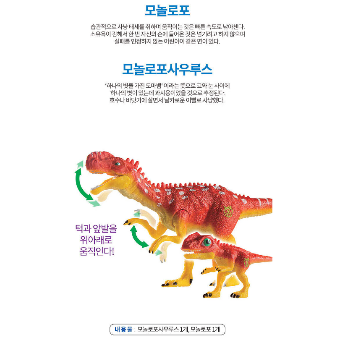 Dino Mecard Double Figure MONOLOPHOSAURUS MONOLOPHO Dinosaur Tinysaur Figure set