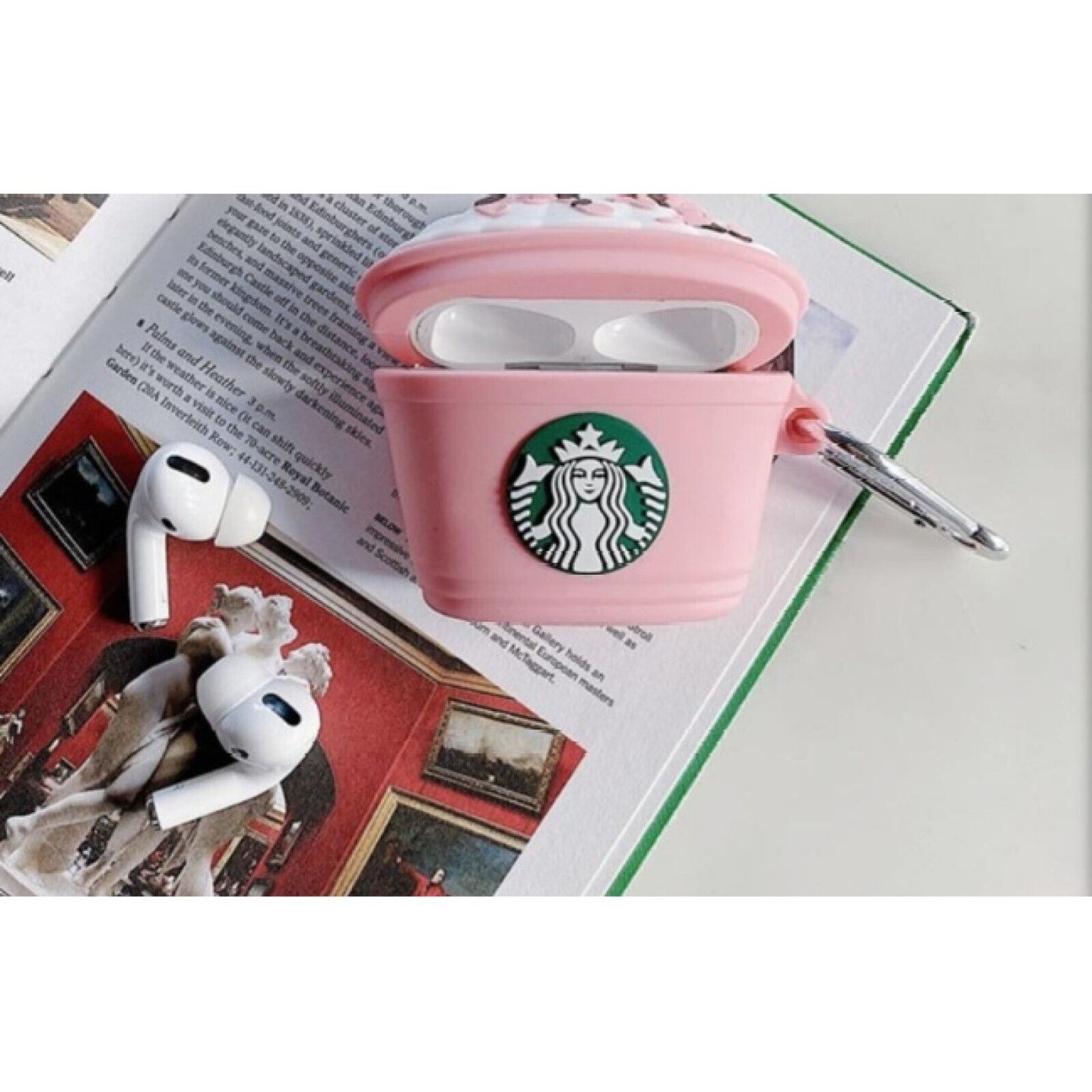 VICHELLE Cherry Blossom STARBUCKS Drink Airpods Silicone Case