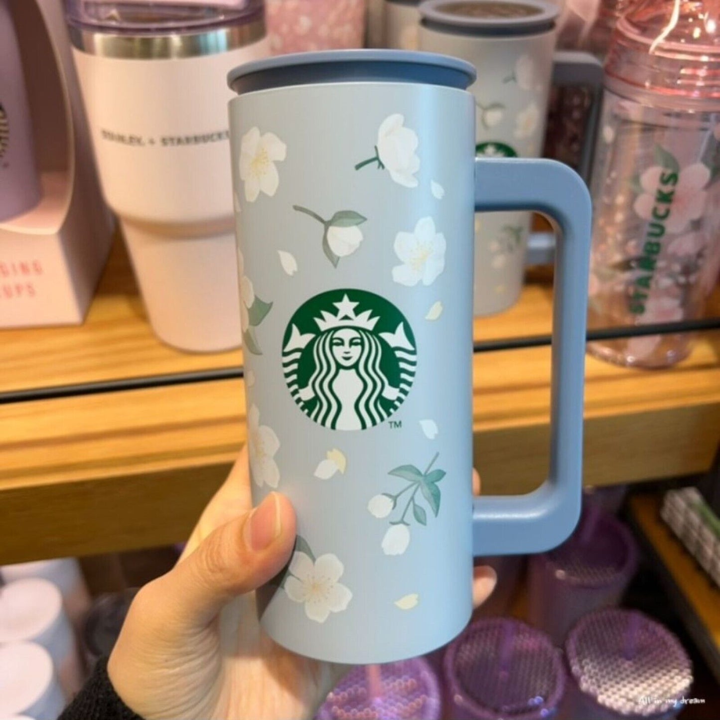 Starbucks Korea Tumbler Limited* SS 22 Cherry Blossom Blooming Newton Tumbler