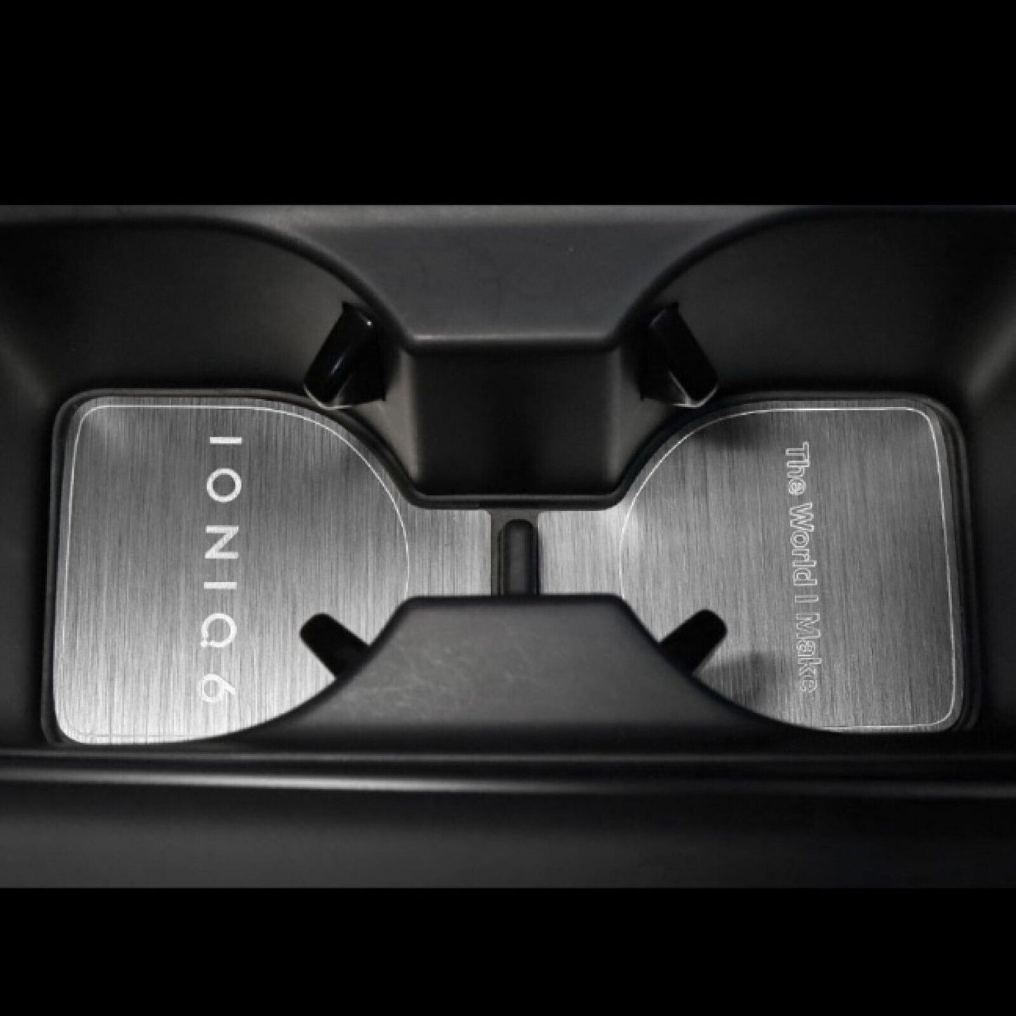 CUP HOLDER INSIDE CONSOLE PLATE METAL KITS For Hyundai IONIQ6 2022+ Accessories