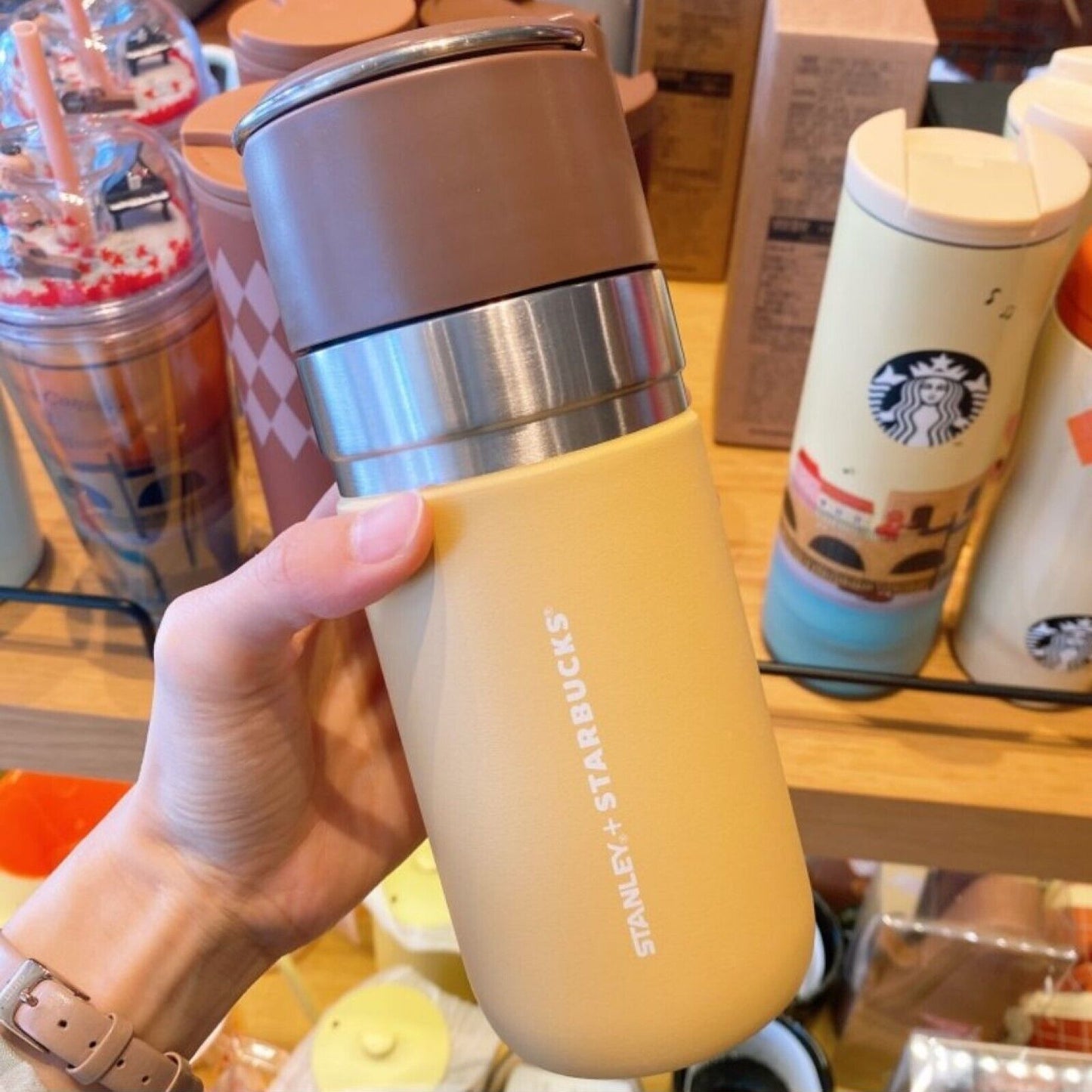 Starbucks 2022 Korea Limited * 22 Autumn Stanley Go Brown Vacuum 500ml