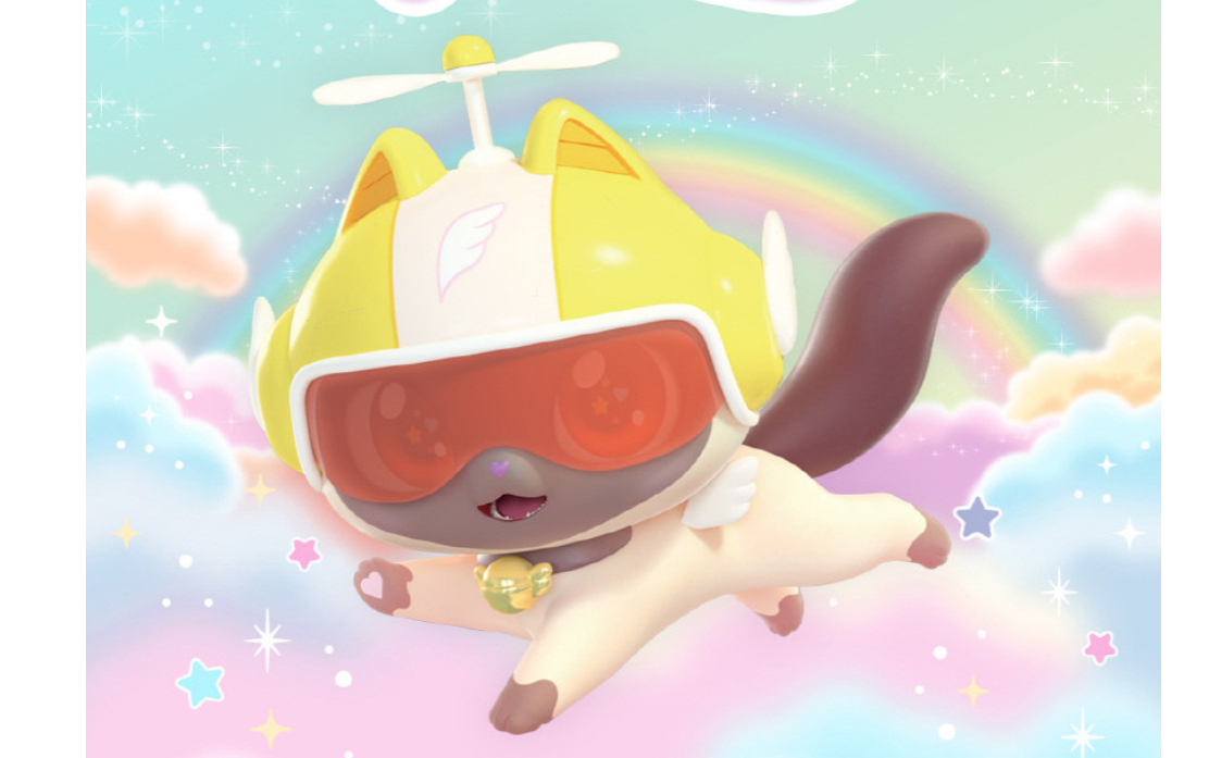 WishCat Figure FLYINGMEOW Korean Animation Wish Cat Toy 2024 New