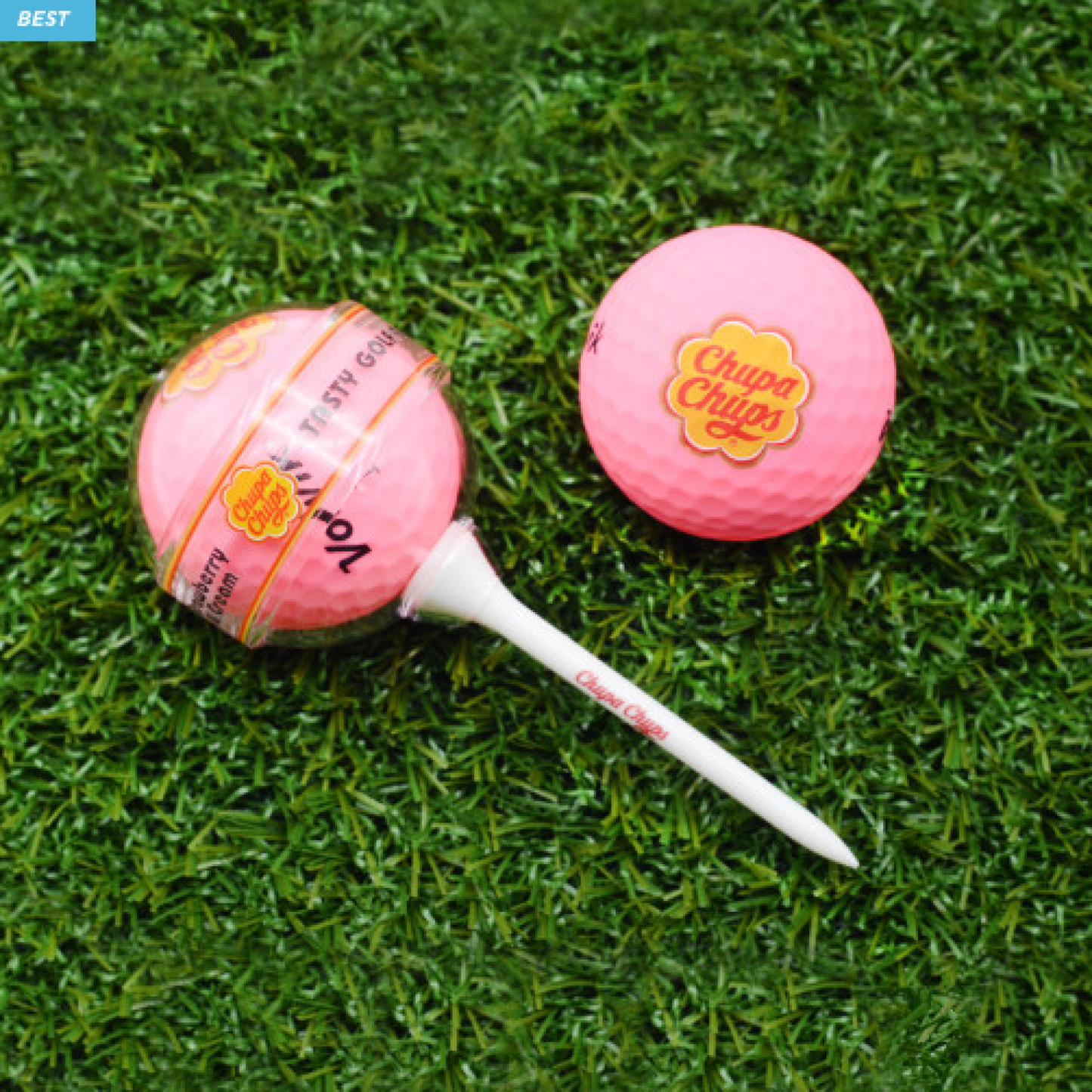 Volvik Premium Ball x Chupa Chups 5 Color Golf Ball Stick candy