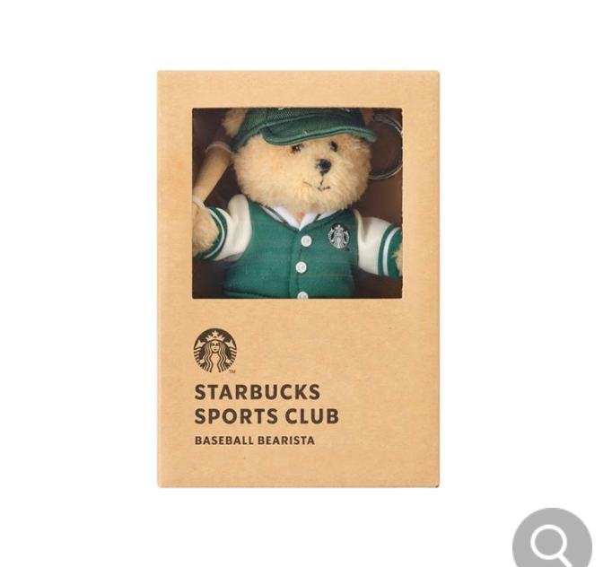 Starbucks Korea 2025 Starbucks Baseball Bearista Keychain(Batter)