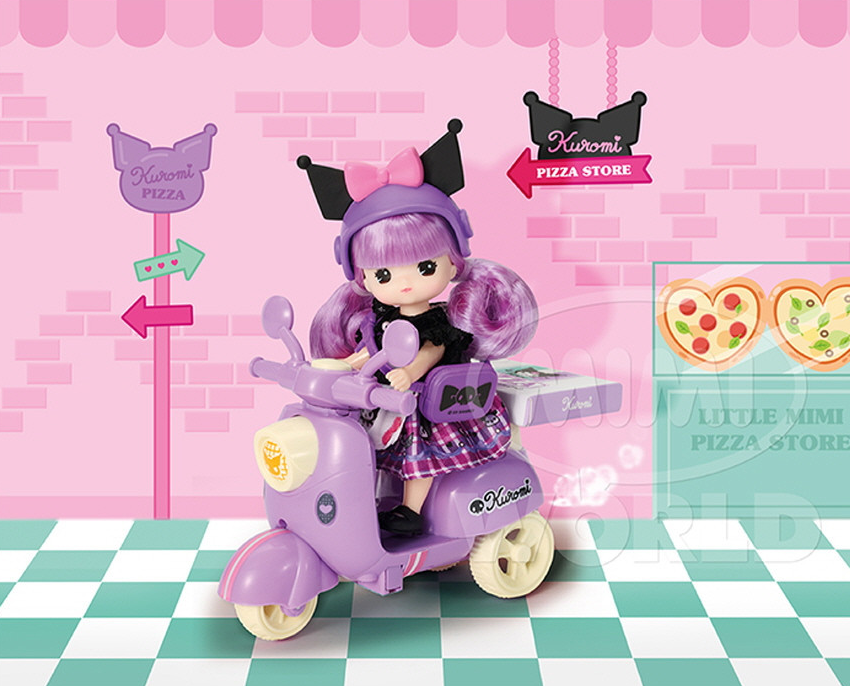Sanrio Characters x Little Mimi Kuromi Pizza Place Figure Doll Toy