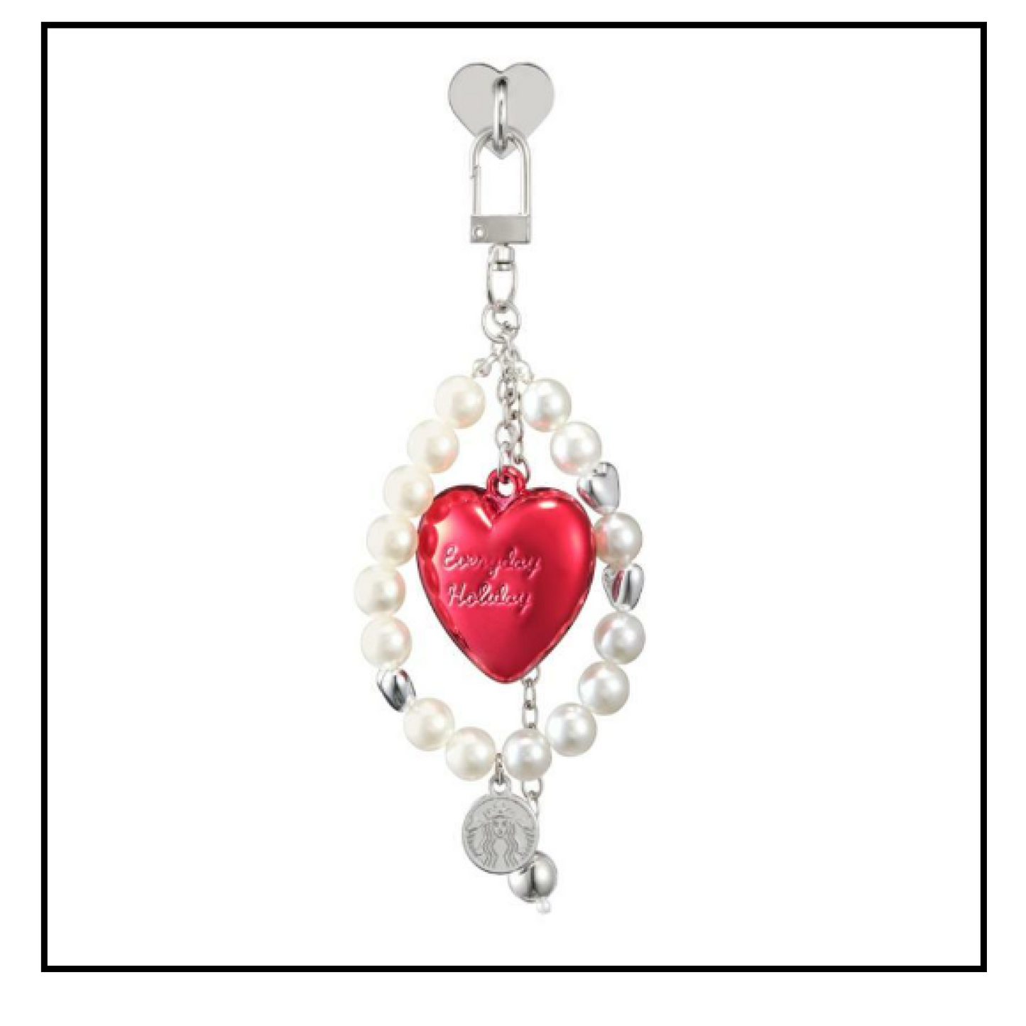 Starbucks Korea 2024 HolidayFriends bubble heart deco chain holiday friends