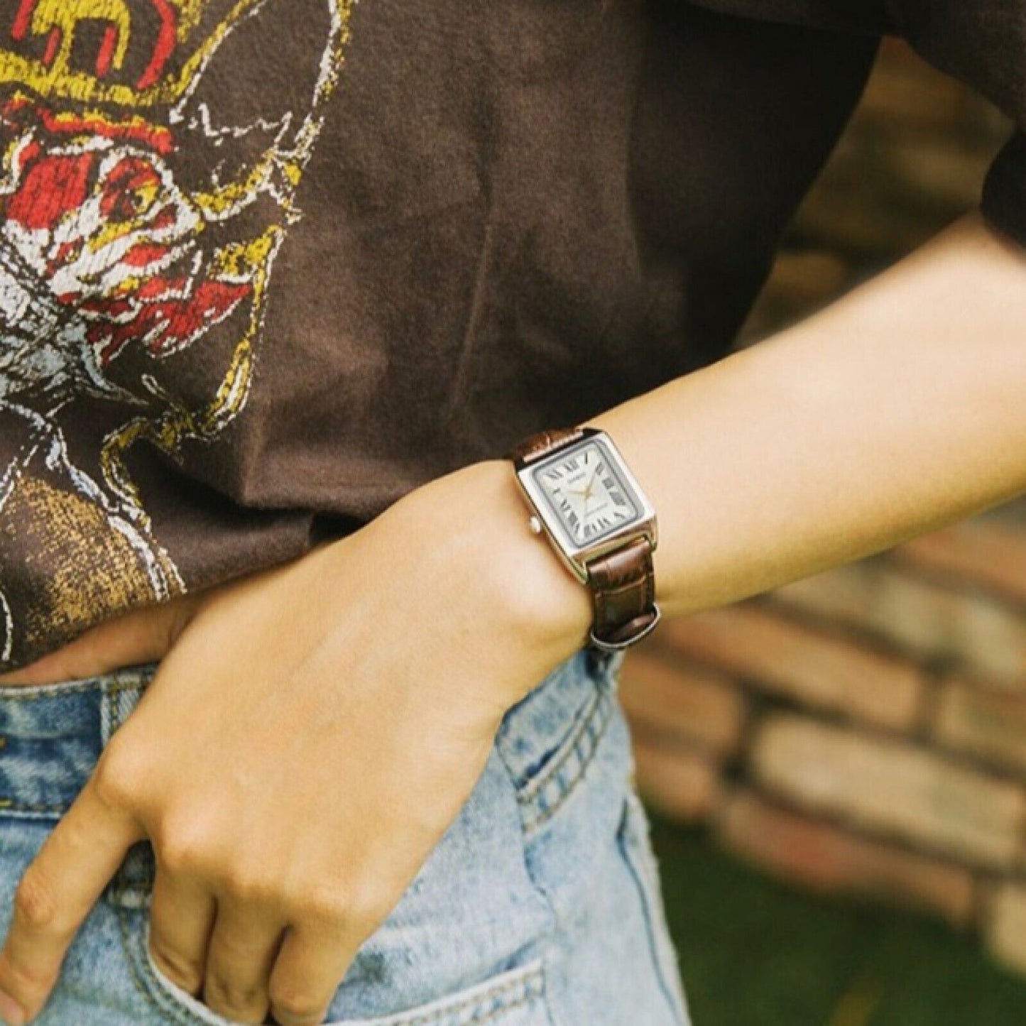 CASIO Woman Leather Band Wrist Analog Watch LTP-V007L-9B